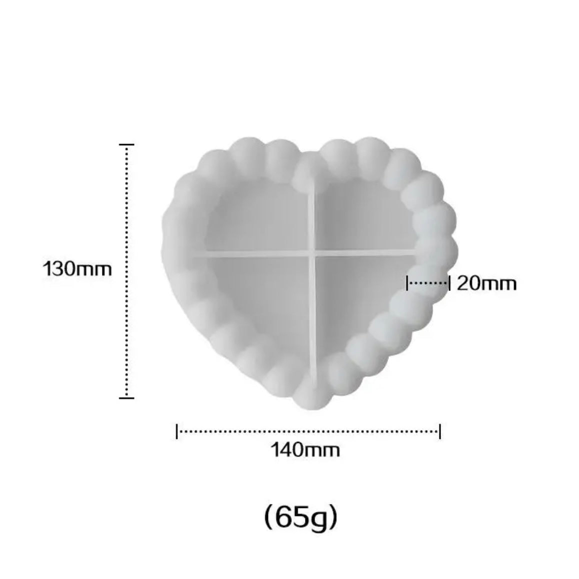 Plate Heart Shape Silicone Mold #SM1629
