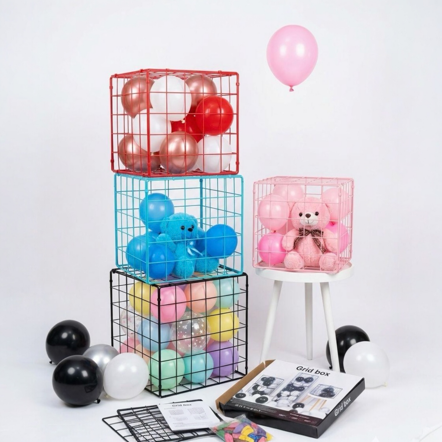 Plastic Grid Storage Box – 30×30×30cm #GB3192
