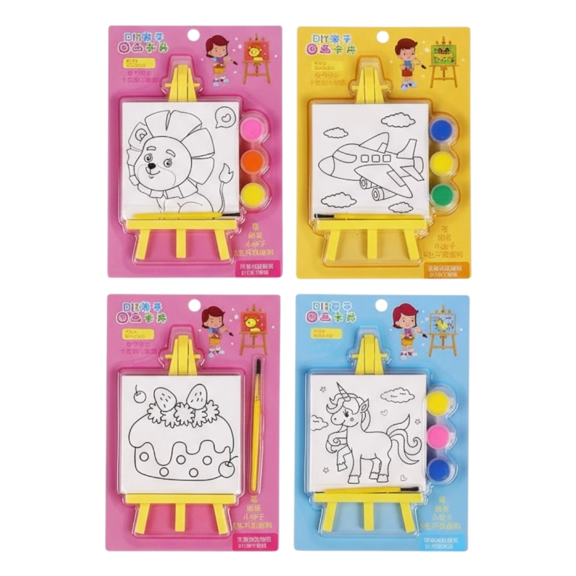 Kids DIY Painting Set with Mini Easel & Paints #CB2635