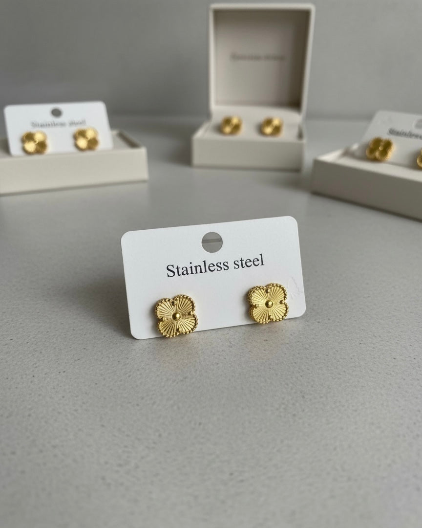Golden Blossom Stud Earrings #SE3850