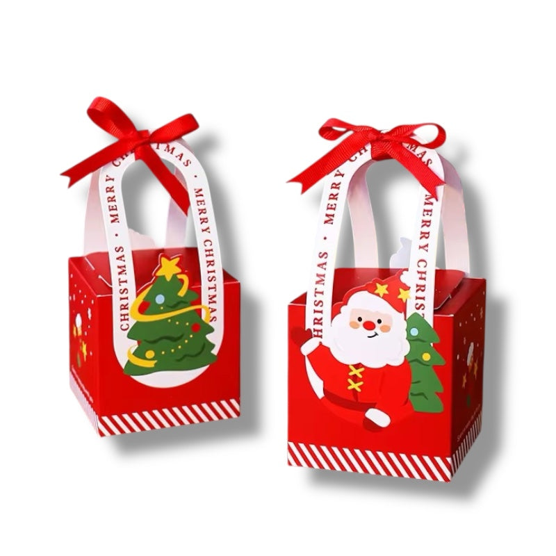 X12pcs Christmas Box With Ribbon #CB2308