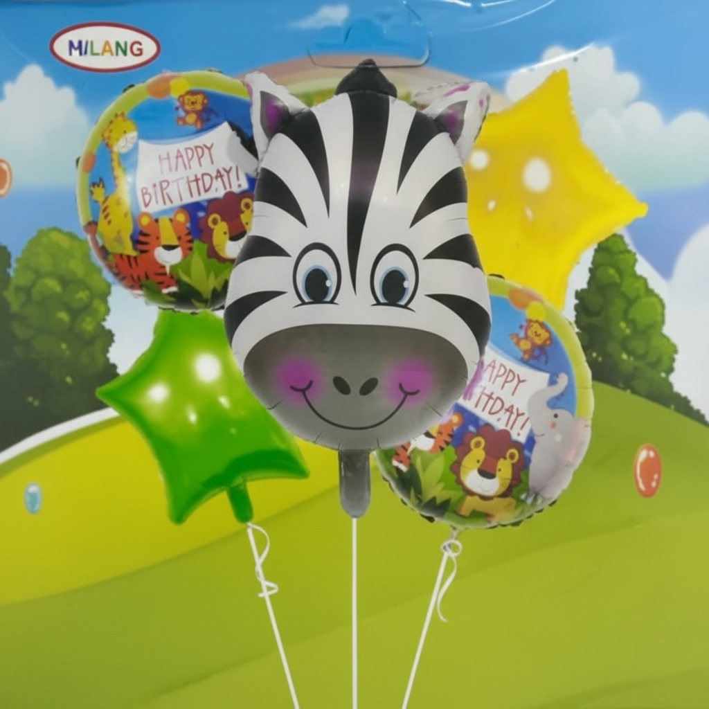 Zebra Birthday Balloon Set #JB3990