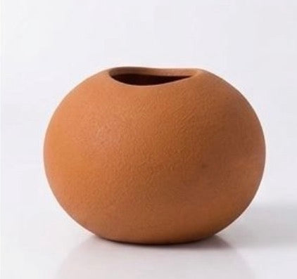 Round Matte Ceramic Vase – Modern Minimal Home Décor #CV3225