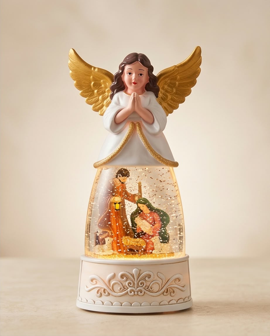 Illuminated Christmas Angel Snow Globe #CD4398