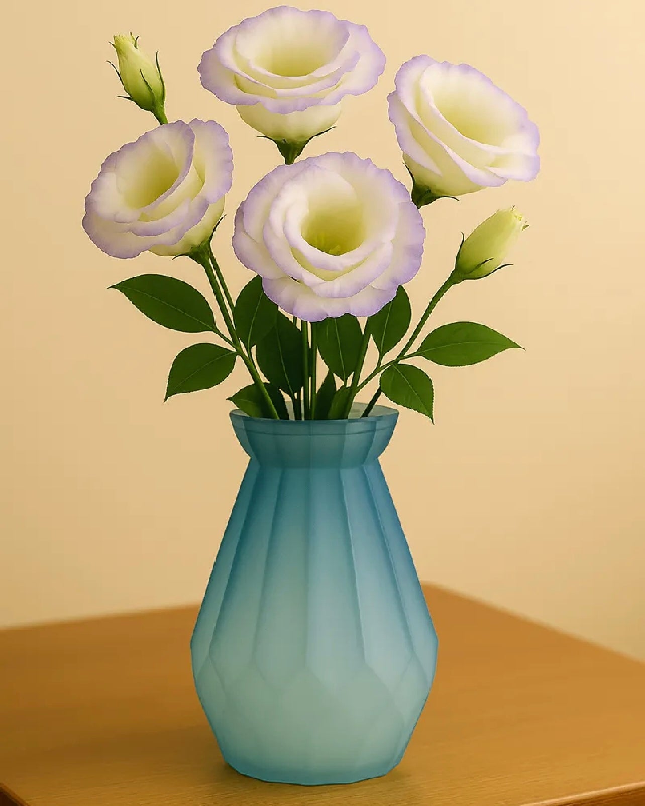 Diamond Design Multi-Color Matte Elegant Flower Desk Decorative Glass Vase 15x8cm #GV2818