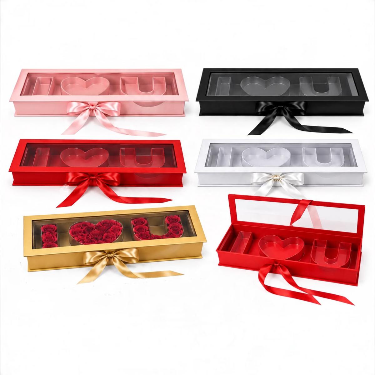 Luxury I LOVE YOU Rose Gift Box with Ribbon #LB4322