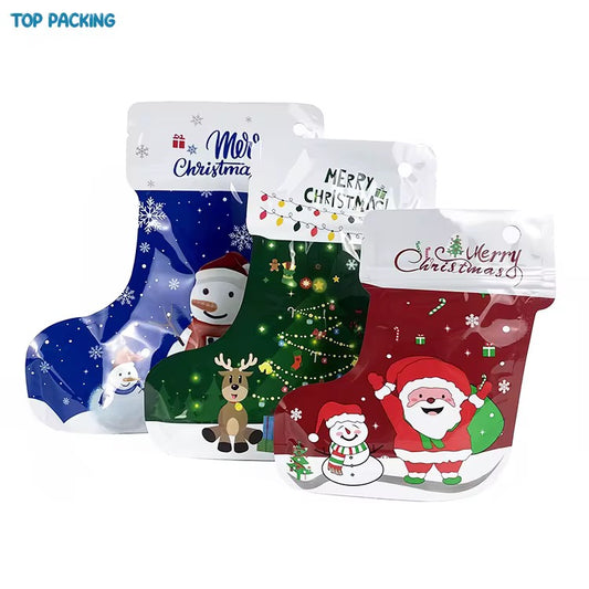 X12pcs Christmas Bag With Zipper #CB2309