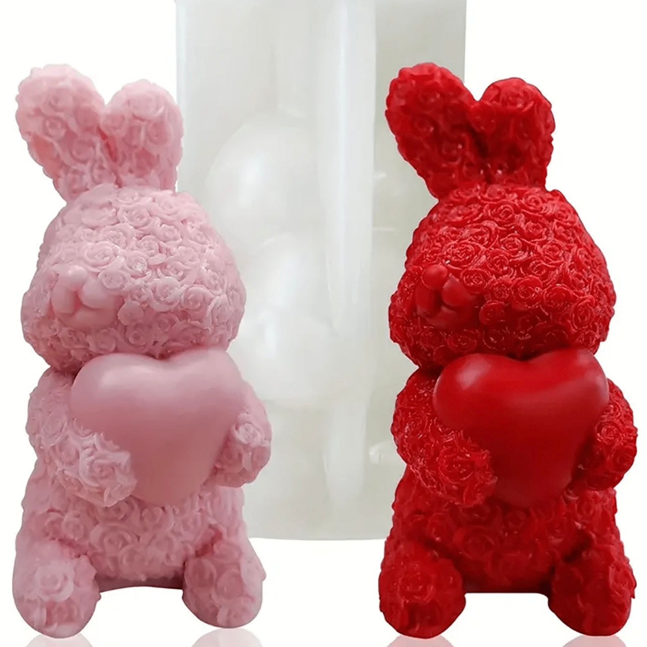 Heart-Hugging Rabbit Silicone Mold #SM1692