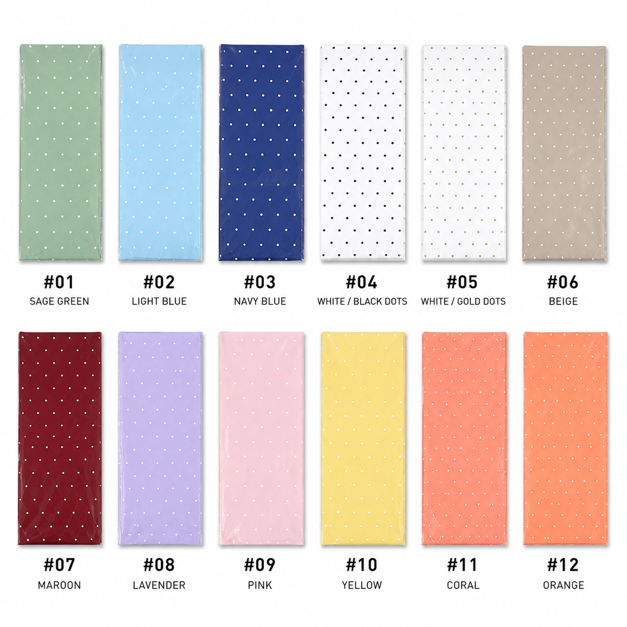60x57cm Polka Dot Flower Wrapping Paper #WP4081