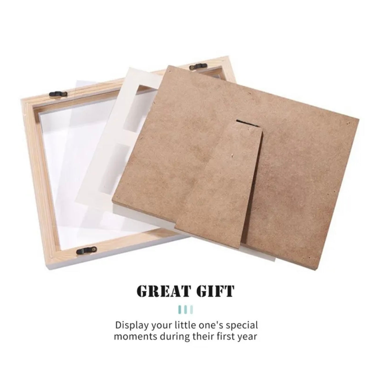 For Baby Simple Photo Frame With Mud Hand Footprint Nursery Decor #BF2718