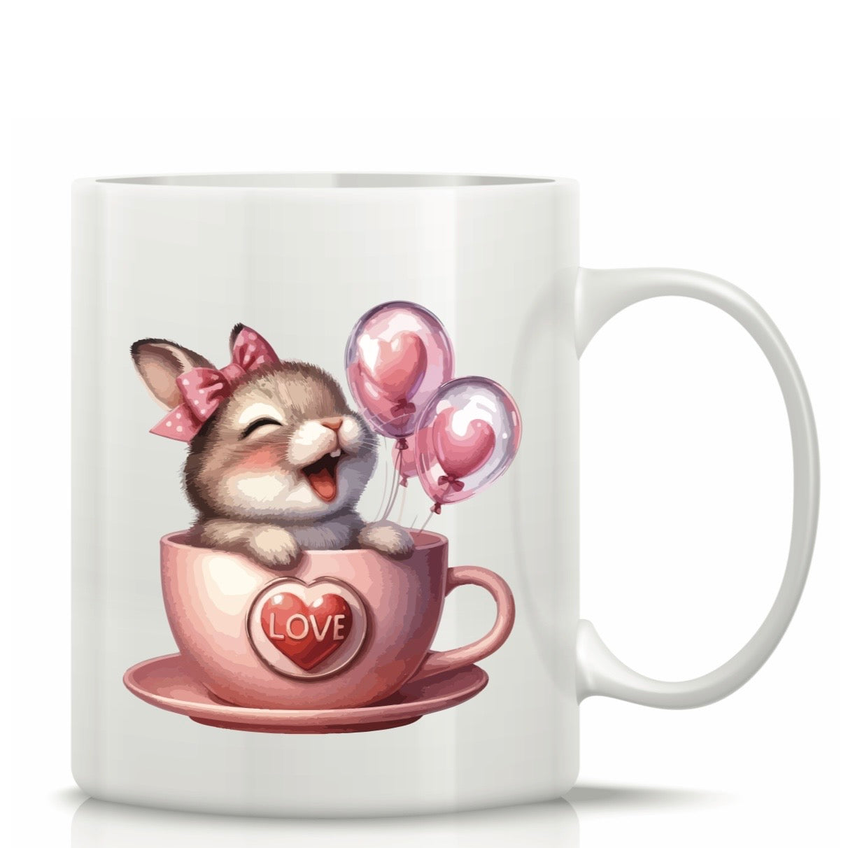 Printed Glass Mug with Cute Illustrations #GM3051