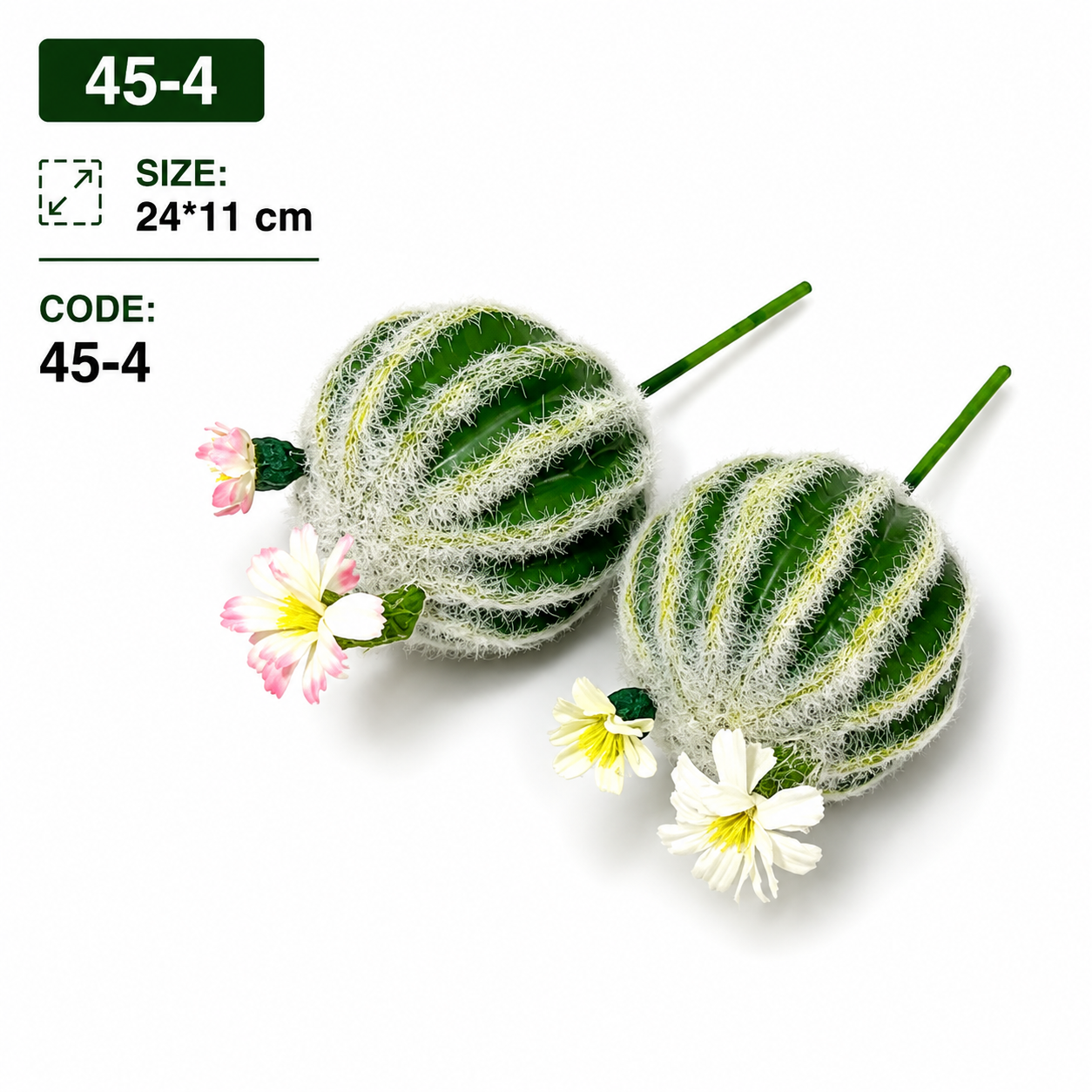 Artificial Cactus Flower Stem – 24 × 11 cm #45-4