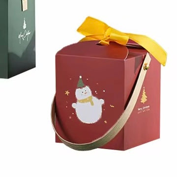 X6pcs Christmas Box With Handle #CB2305