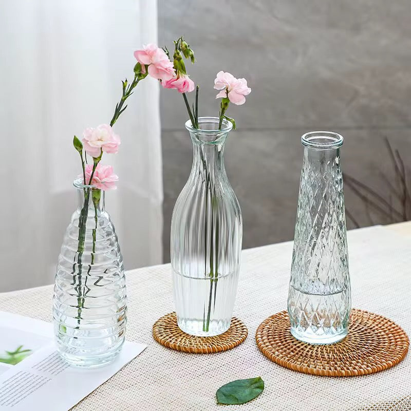 Decorative Clear Glass Flower Vases  #GV2617