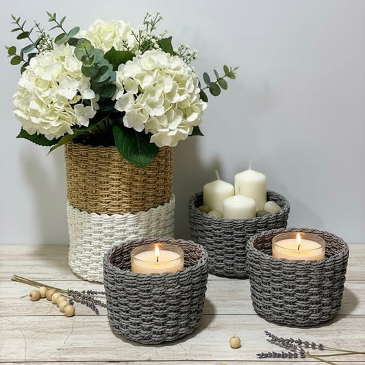 Set 3pcs / Natural Woven Storage Basket #RB3966