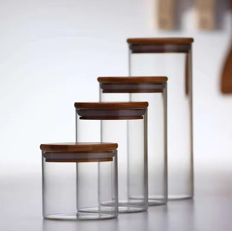 750ml Glass Jar with Bamboo Lid #GJ2330