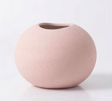 Round Matte Ceramic Vase – Modern Minimal Home Décor #CV3225