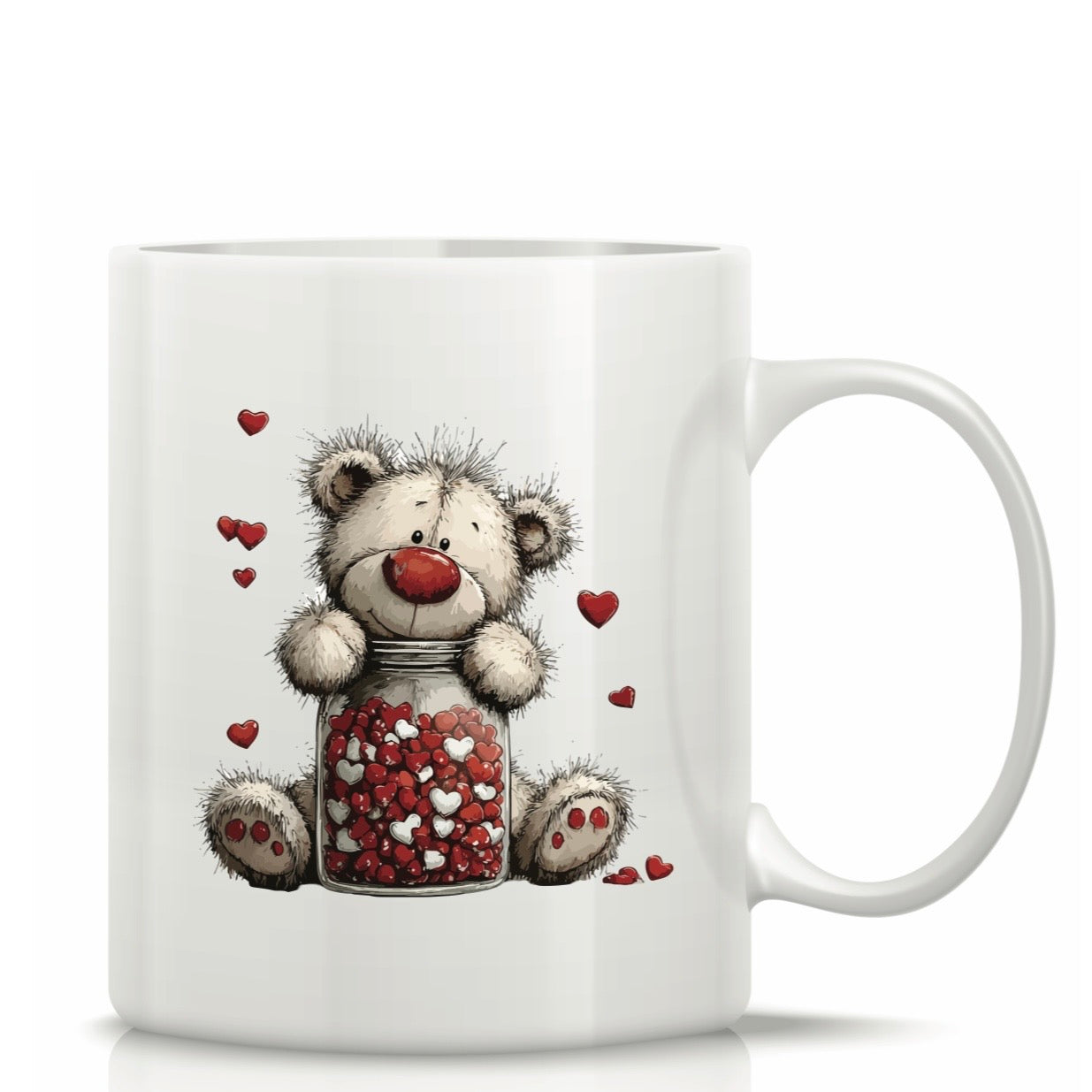 Printed Glass Mug with Cute Illustrations #GM3031