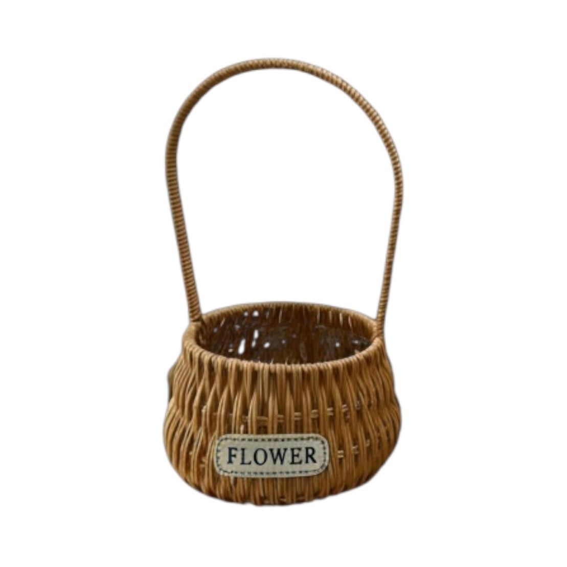 Woven Rattan Flower Basket with Handle #WB2643