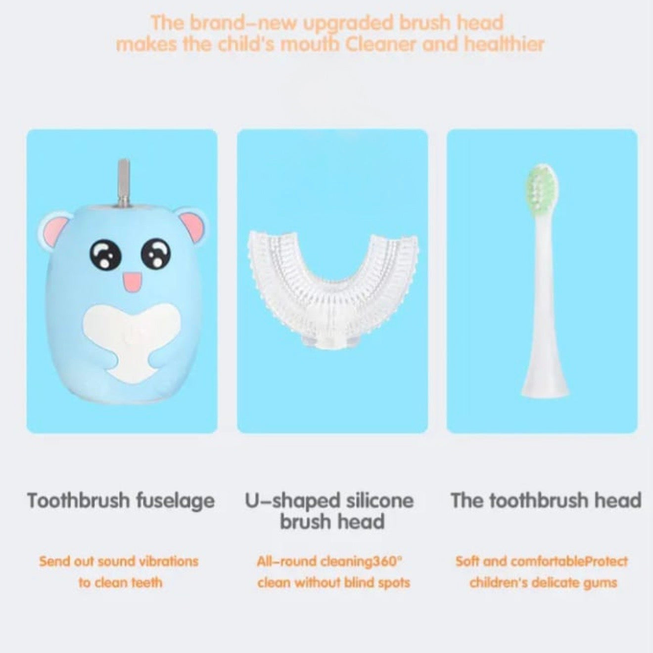 360 degrees U-Shaped Electric Toothbrush for kids #TF010