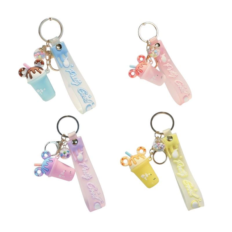 Pretty Girl Cute Drink Keychain #KC2625