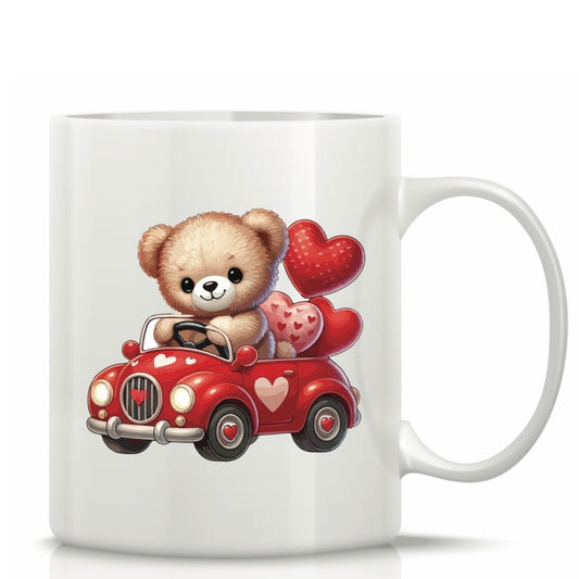 Printed Glass Mug with Cute Illustrations #GM3064