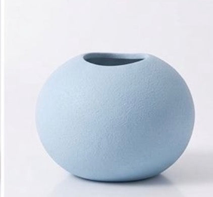 Round Matte Ceramic Vase – Modern Minimal Home Décor #CV3225