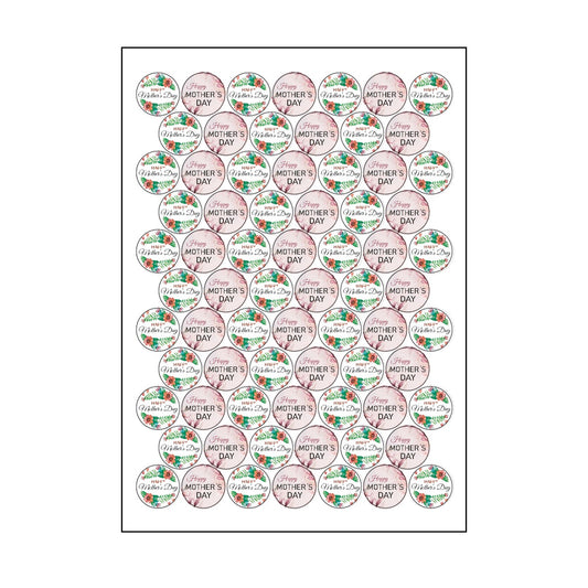 72pcs - 4cm Mother’s Day Stickers #ST1782