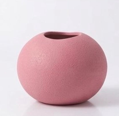 Round Matte Ceramic Vase – Modern Minimal Home Décor #CV3225