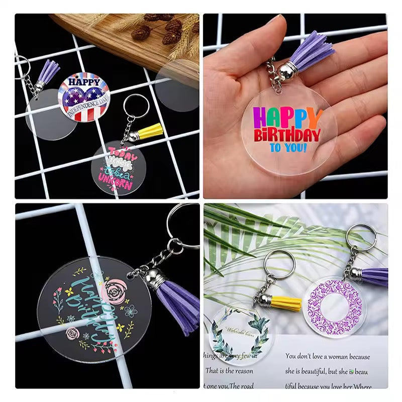 Clear Acrylic Round Tags – 5cm #CA3200