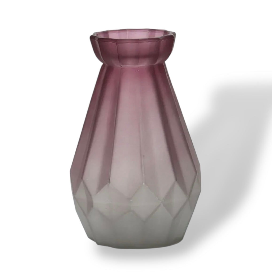 Diamond Design Multi-Color Matte Elegant Flower Desk Decorative Glass Vase 15x8cm #GV2817