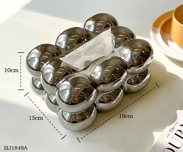 Ceramic Bubble Tissue Box Holder #CV3985