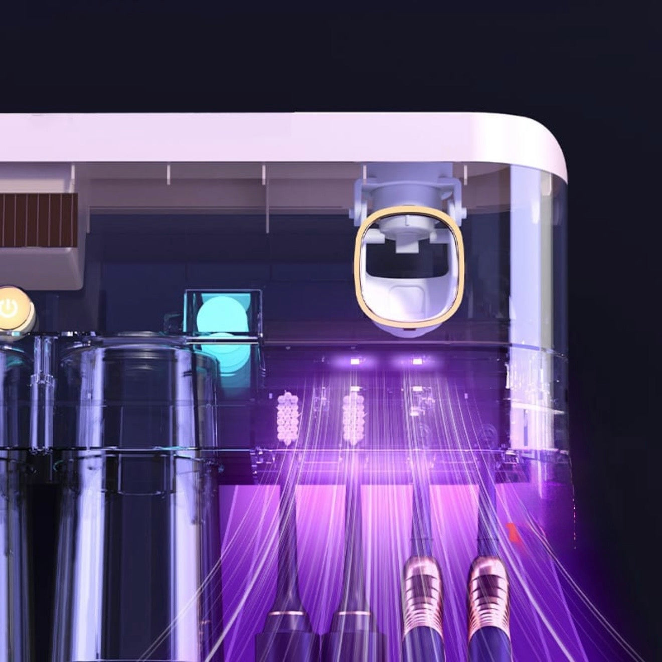 Luxury Black Toothbrush/Toothpaste Holder #TF028