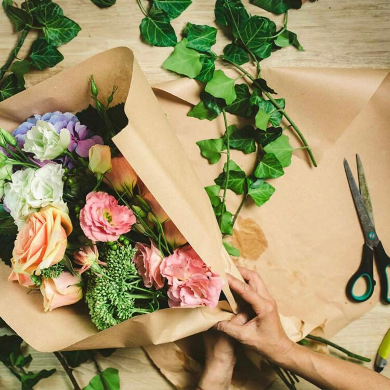 100 Sheets Khaki Tissue Paper 35 X 50 Cm #WP1438