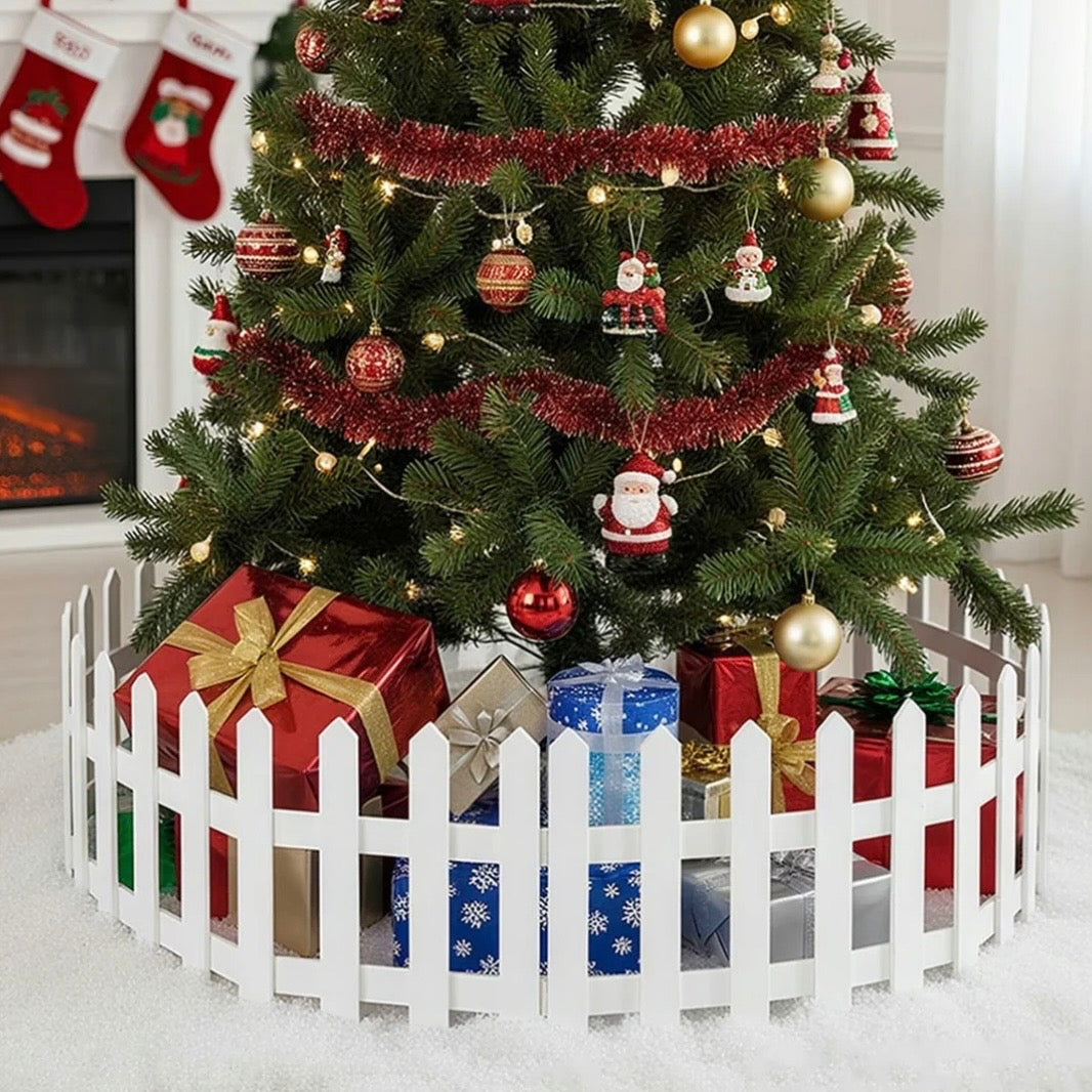 Christmas Tree Fence – Decorative Wooden-Style Barrier #CT4339