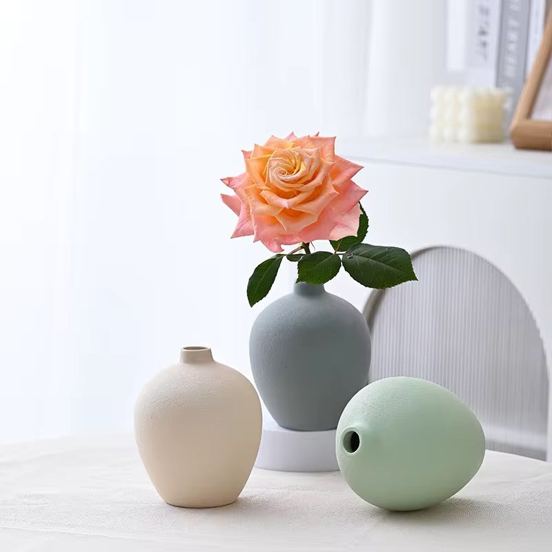 Modern Matte Ceramic Vase – Minimalist Nordic Home Décor #CV3229