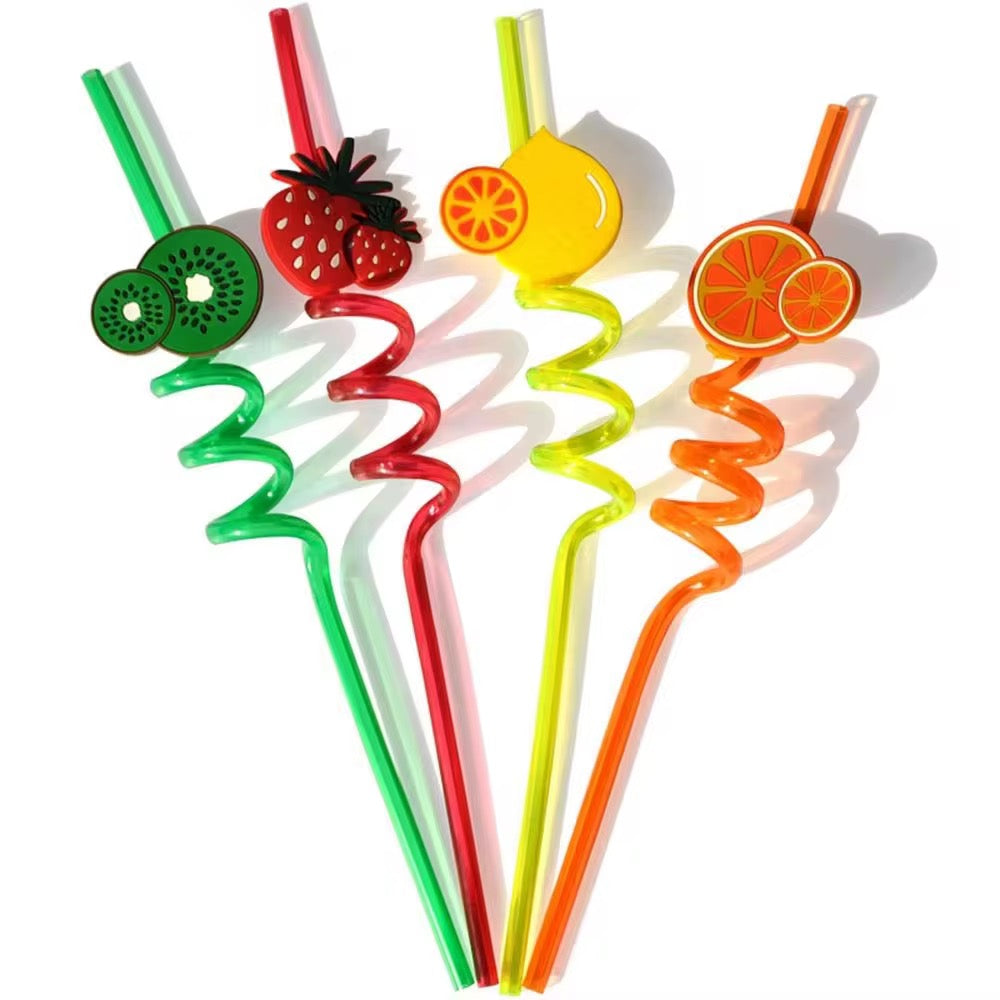 Reusable Spiral Drinking Straws (4 Pieces) #DS3947