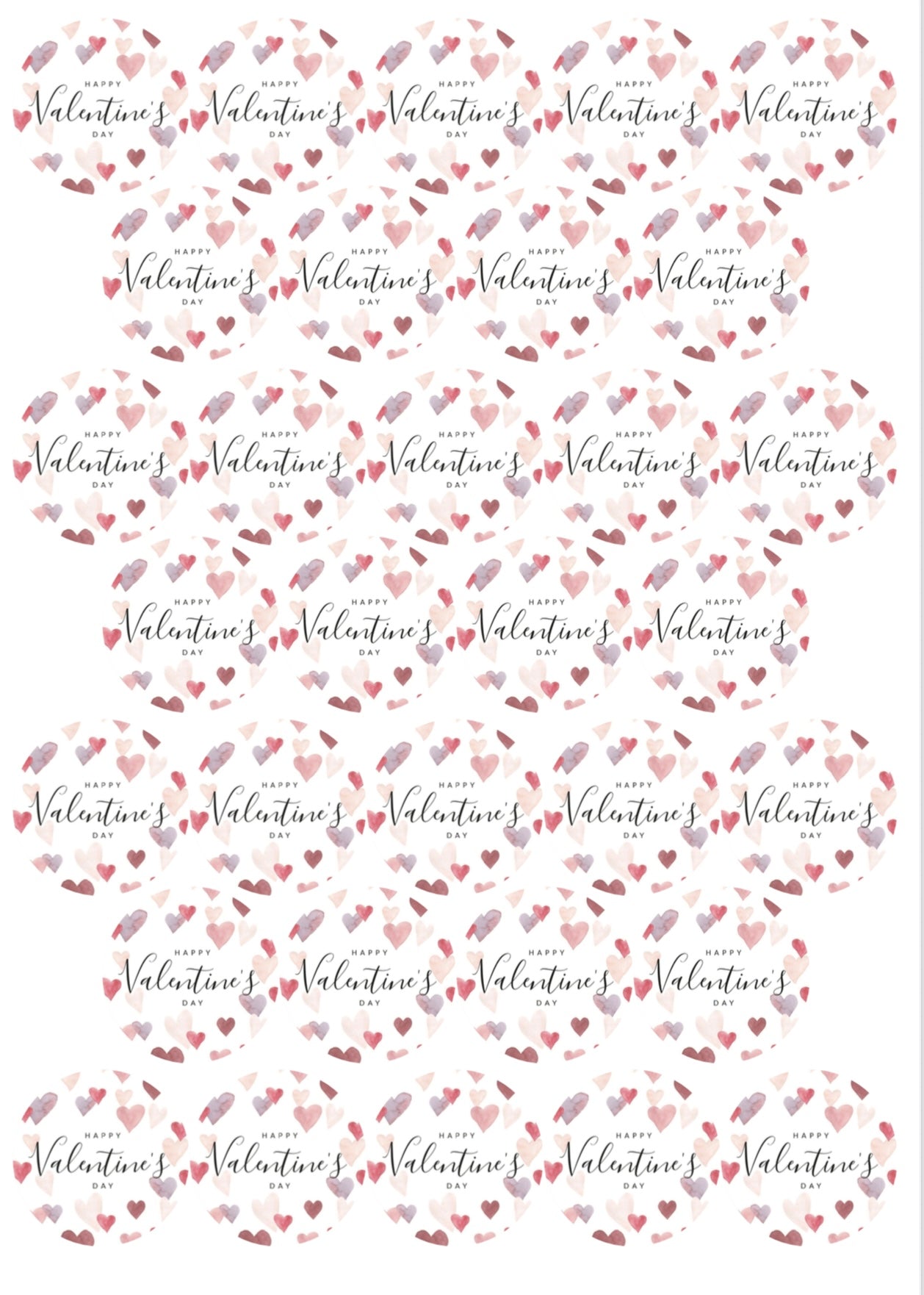 4cm x60pcs Valentine’s Stickers #VS2585