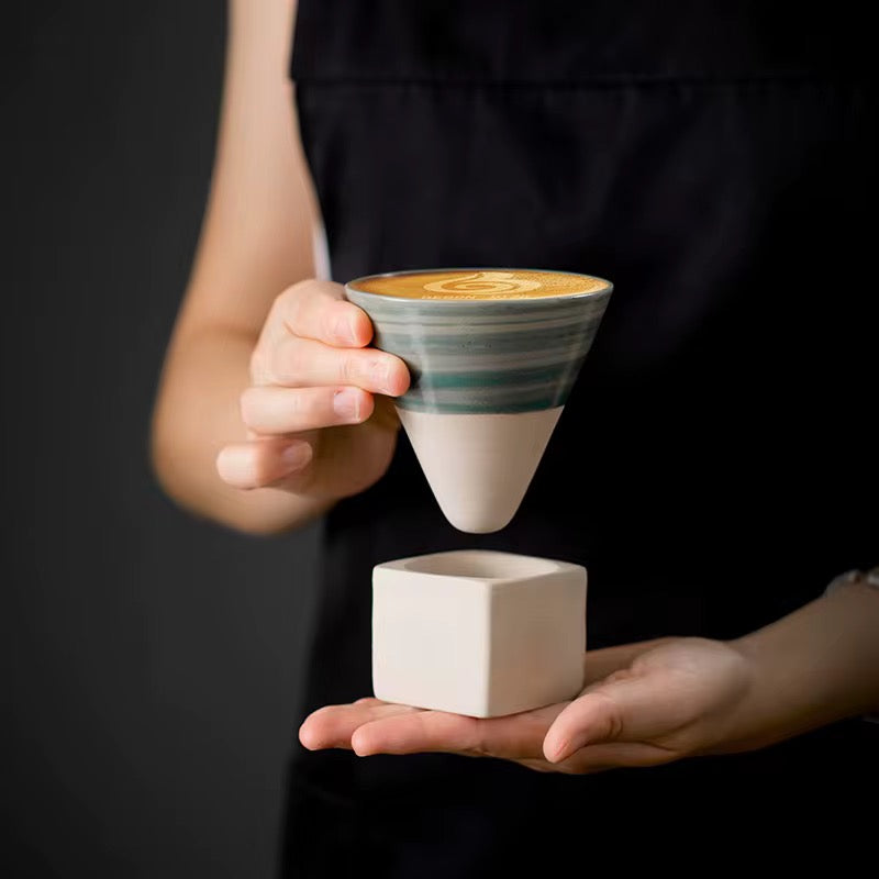 120ml Ceramic Coffee Cup with Base  #CM3958