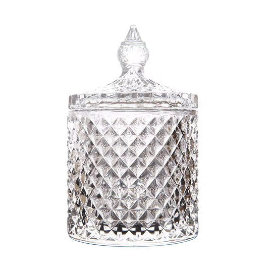 Glass Crystal Jar With Lid #GJ1794