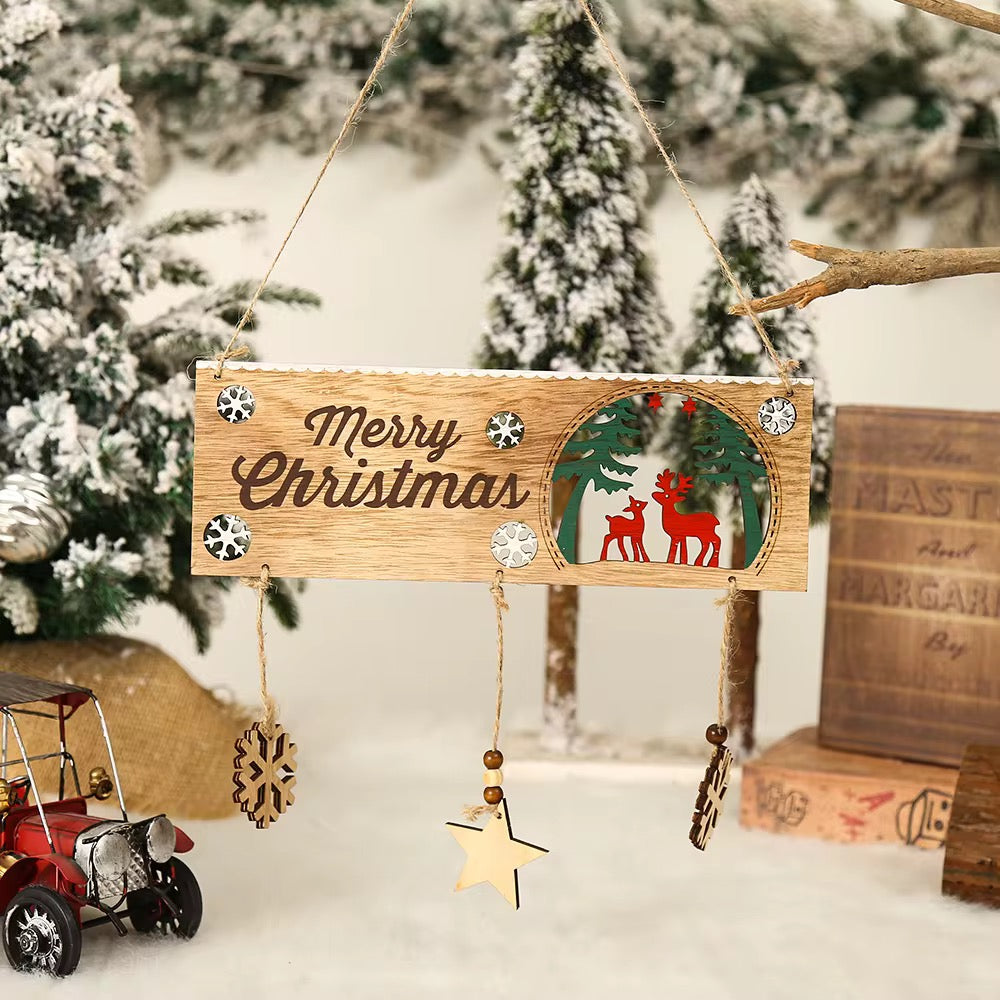 Wooden Christmas Door Decoration#CH2074