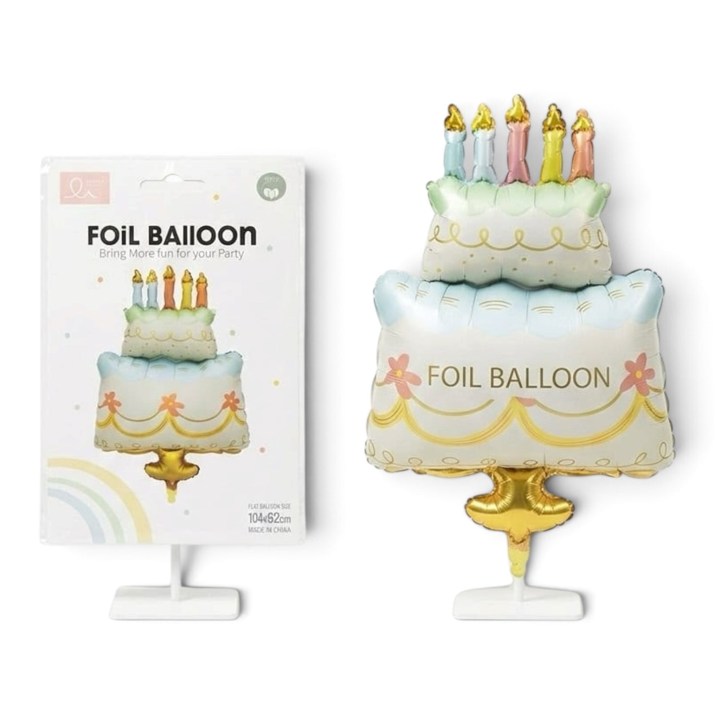 Birthday Cake Foil Balloon – 104 × 62 cm #BDCAKE104