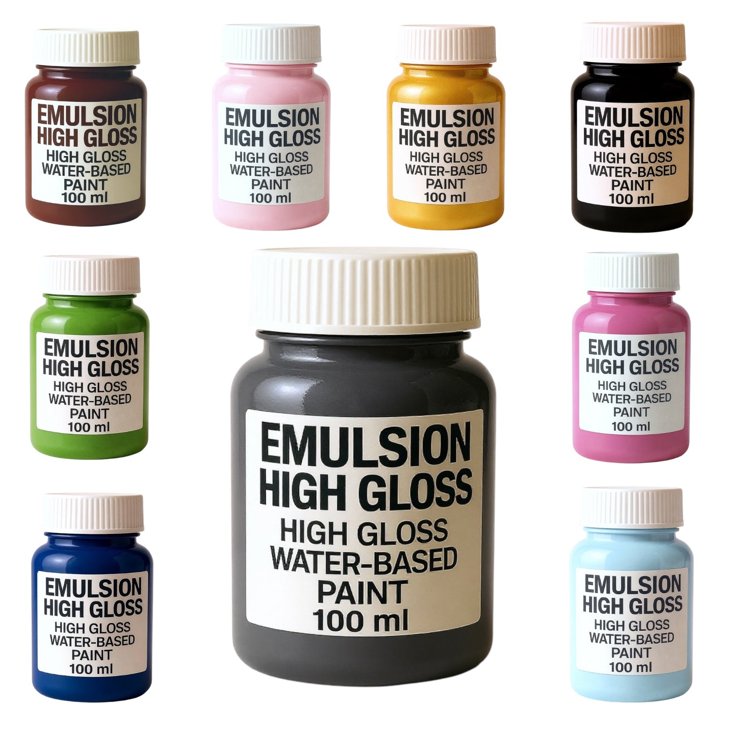 High Gloss Water-based Paint 100ml For Gypsum & Jesmonite #GC2075