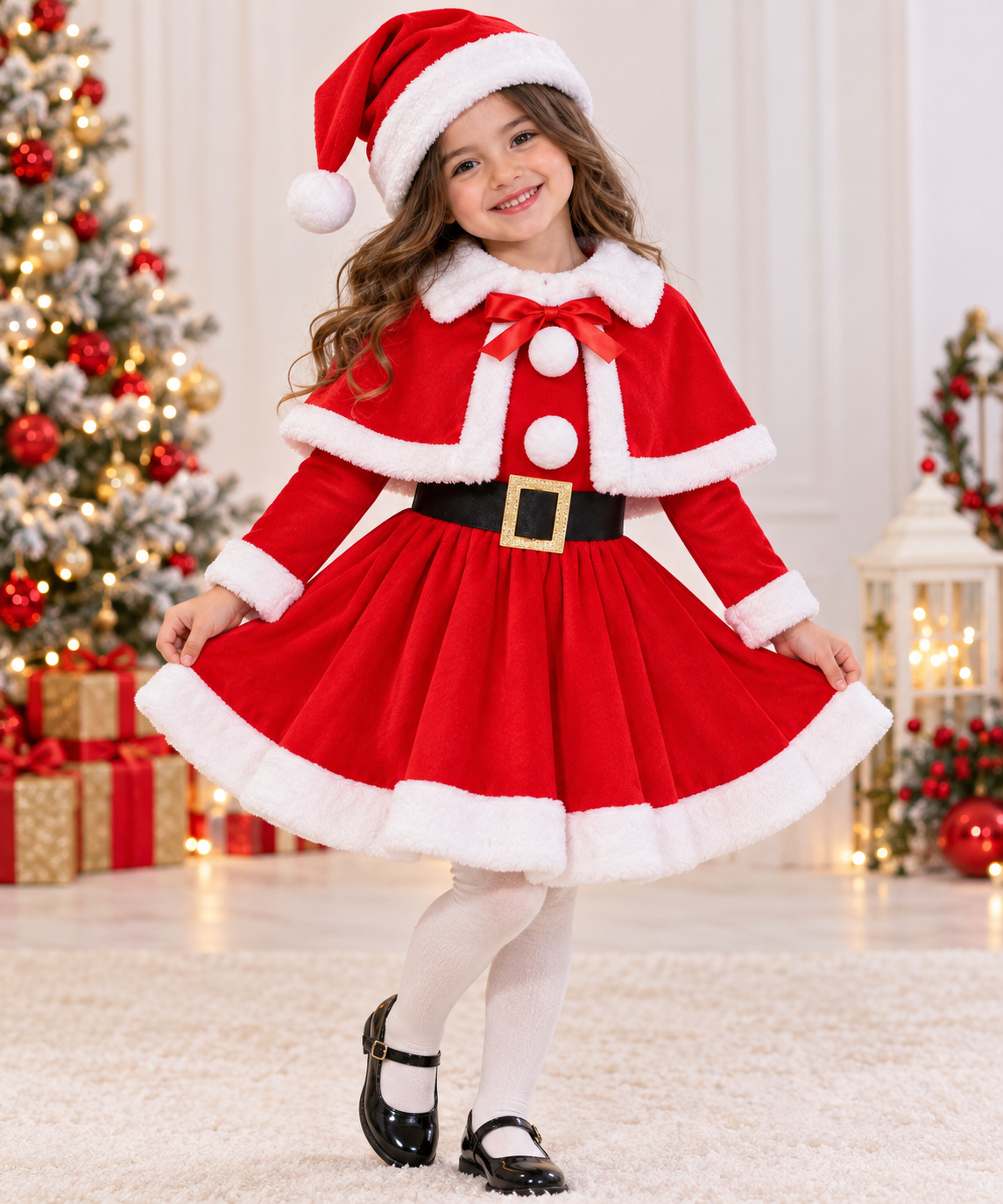 Kids Christmas Santa Dress Costume – 100 cm #CD4338