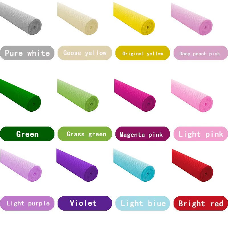 50cmx2m Premium Crepe Paper — Bright Colors, Endless Possibilities #CP4027