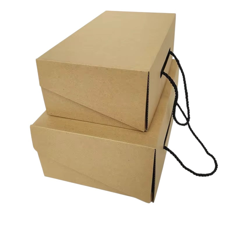X12pcs/30x20x7cm - Kraft Box With Handle #kB2546