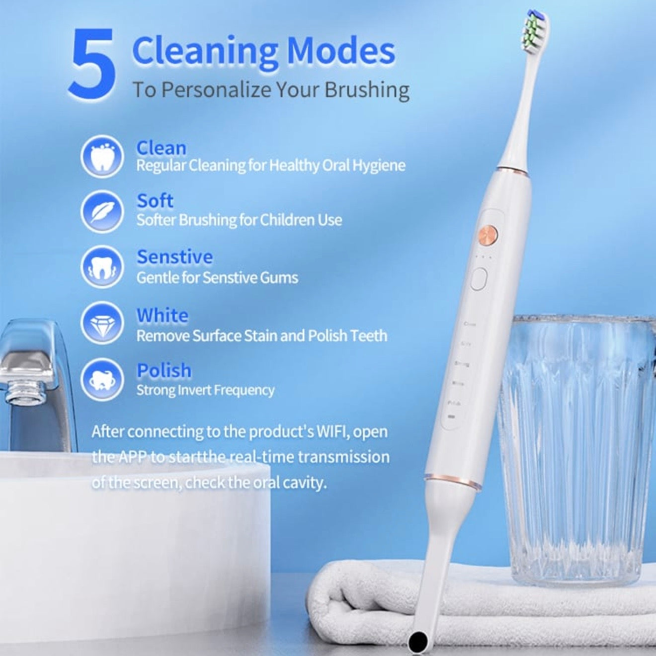 2024 Smart APP Sonic Electric toothbrush #TF009