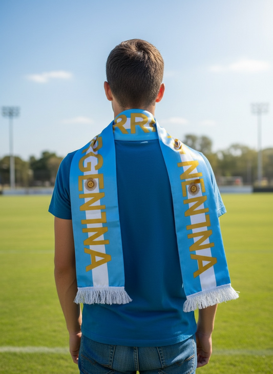 Argentina Fan Scarf – 143 × 14 cm #FS3263