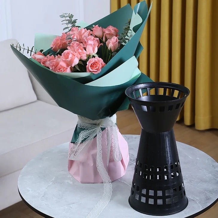 Black Plastic Flower Arranging Container #FC1298