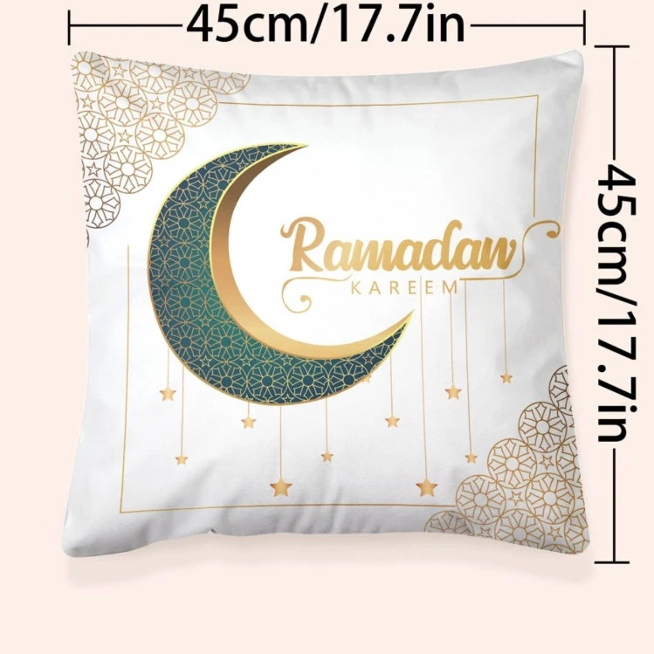 Ramadan Lantern Print Cushion Cover Without Filler #RT1573